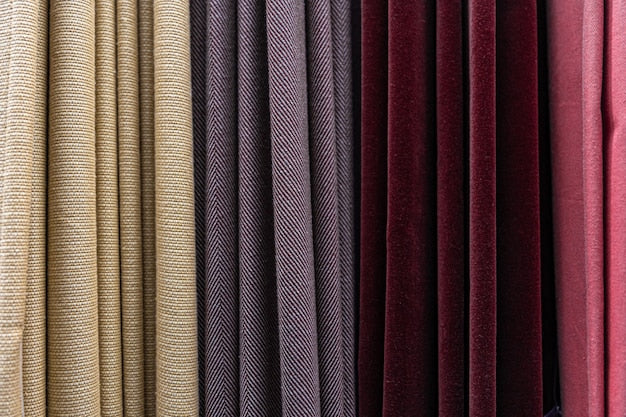 Corduroy curtain samples