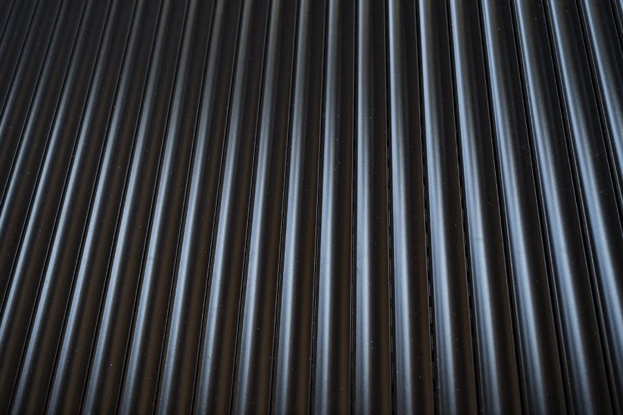 Corrugated metal roofing samples
