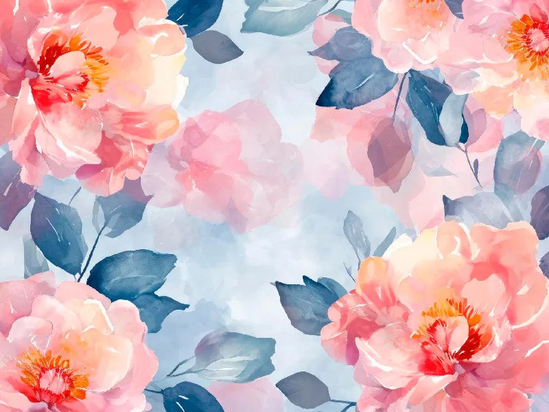 Floral wallpaper samples