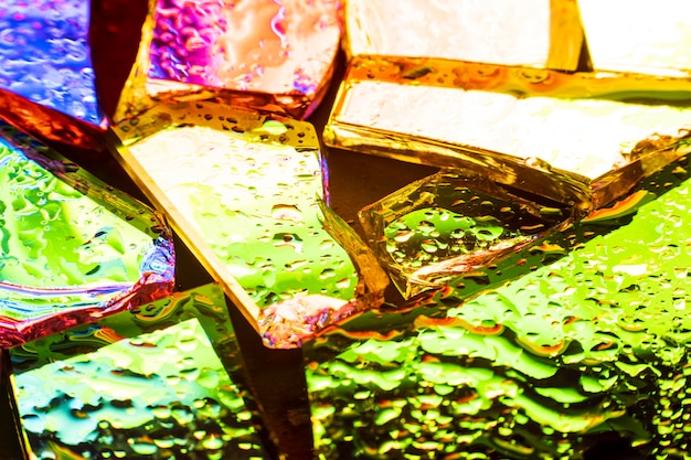 Fused glass samples