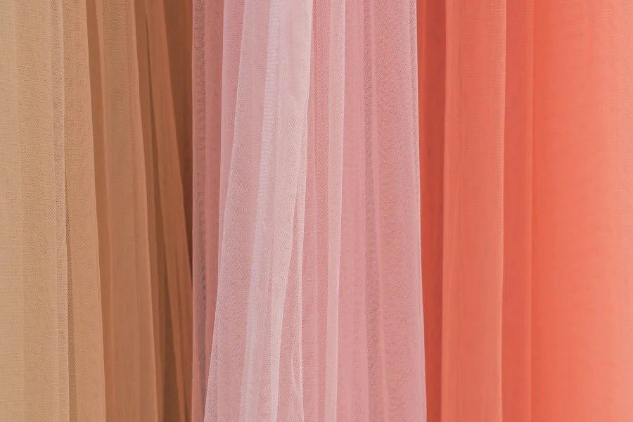 Sheer curtain fabric samples