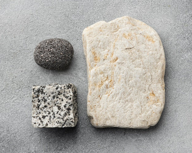 Split face stone samples