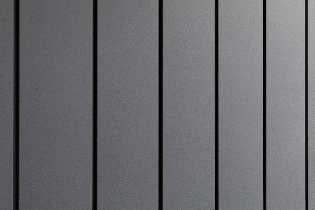 Standing seam metal cladding samples