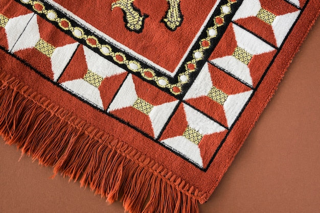 Tasseled rug samples