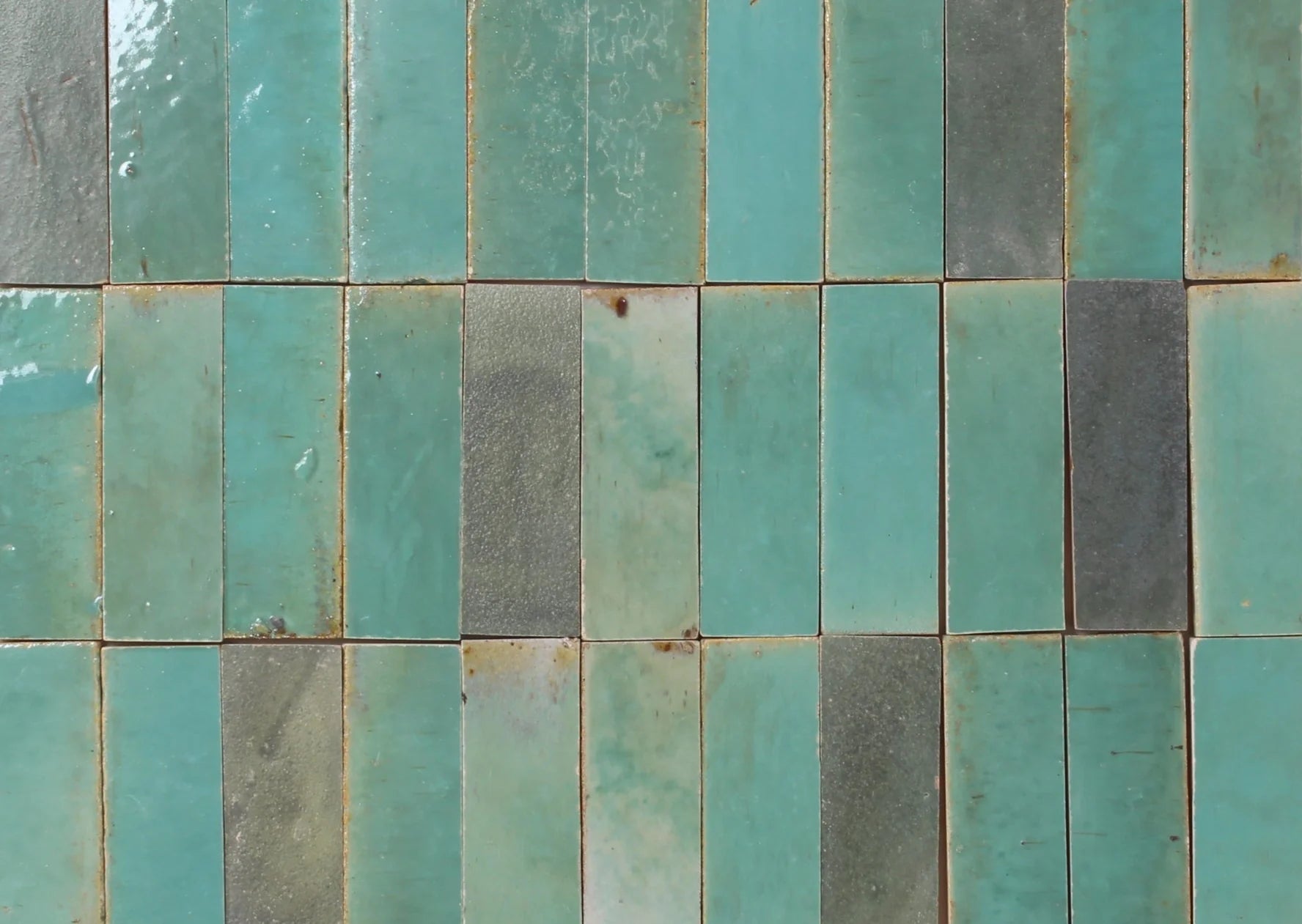 Turquoise tile samples