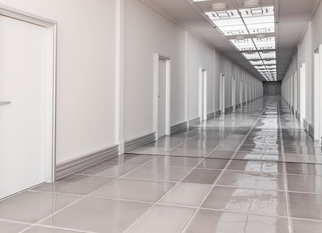 White epoxy flooring samples