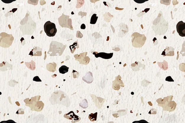 White terrazzo stone samples