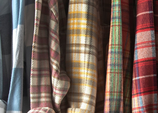 Wool curtain samples