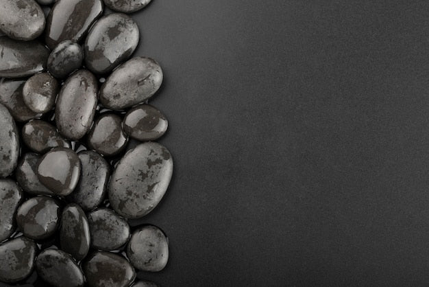 Black basalt stone sample