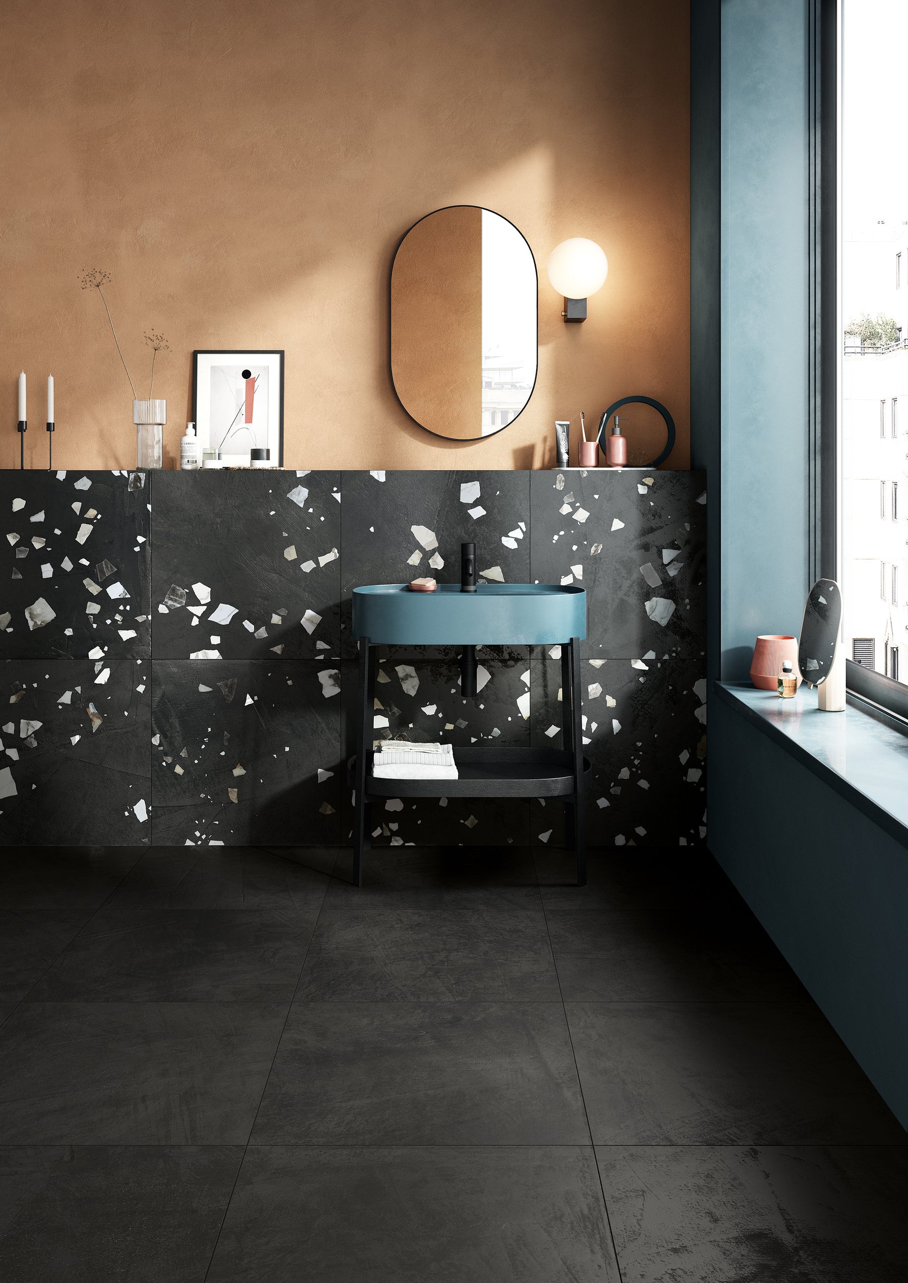 Scorze Grafite Terrazzo Porcelain