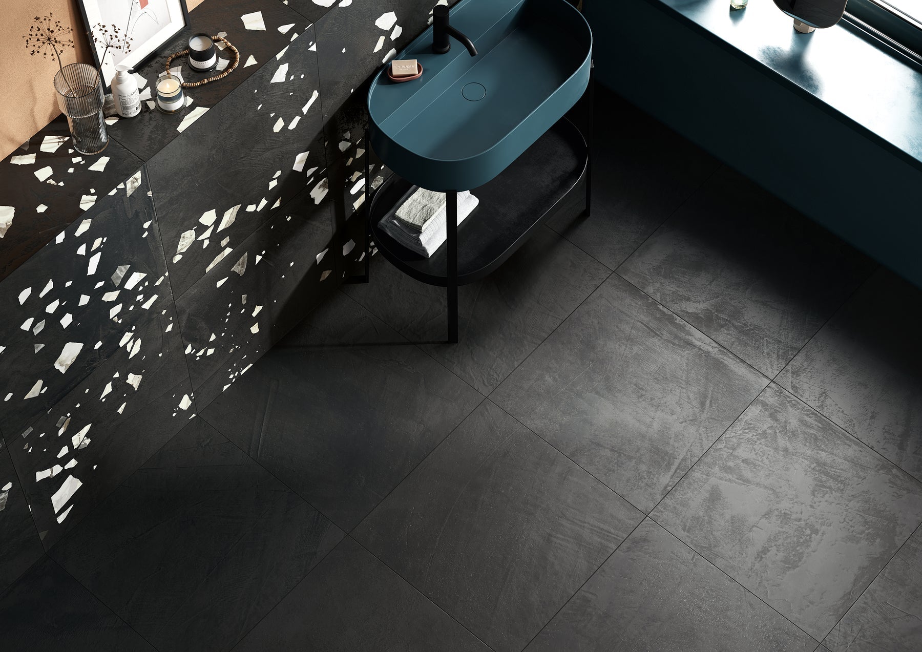 Scorze Grafite Terrazzo Porcelain