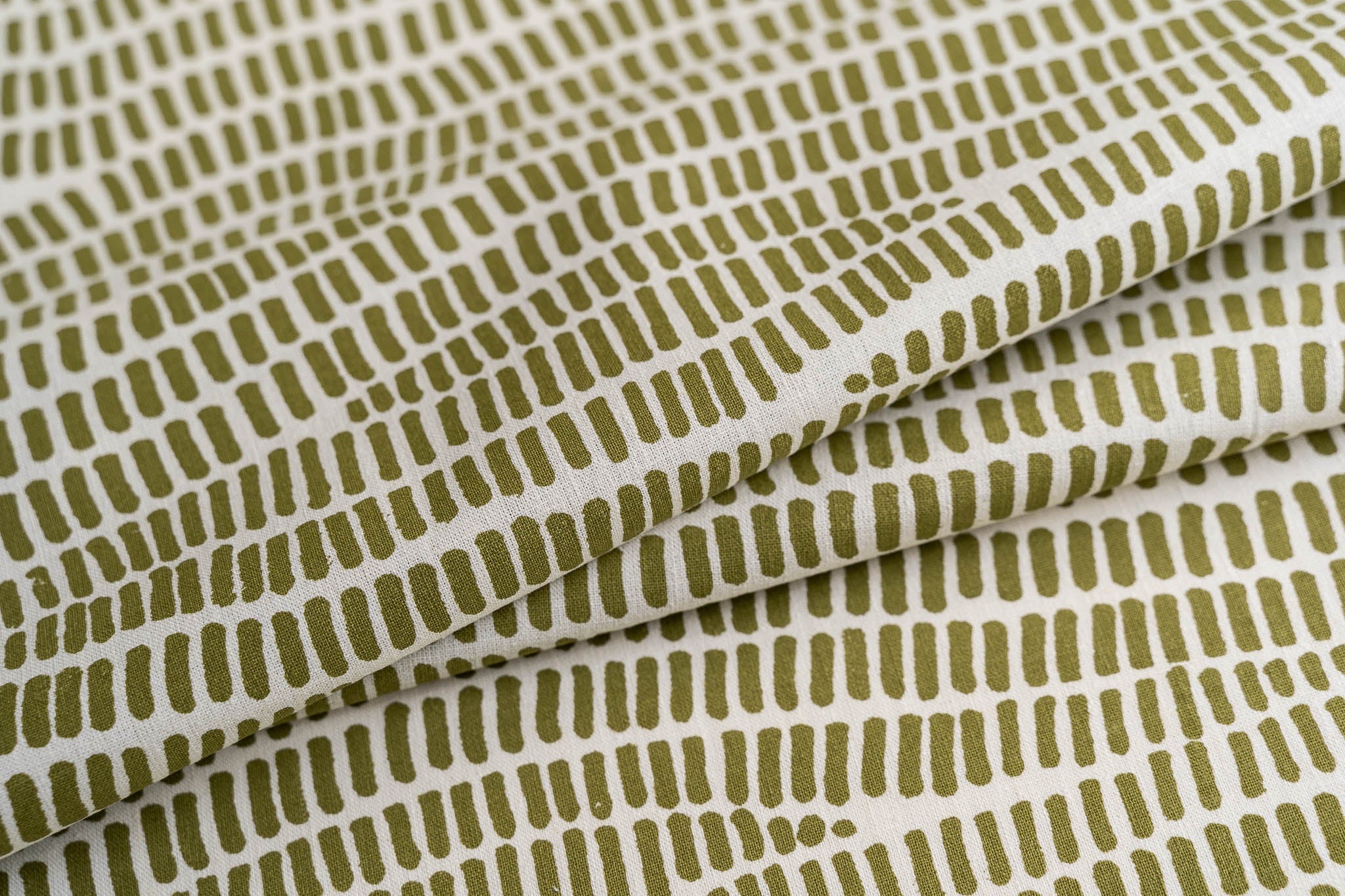 Grass in Bushleaf on Cotton Hemp Curtain and blind sample
