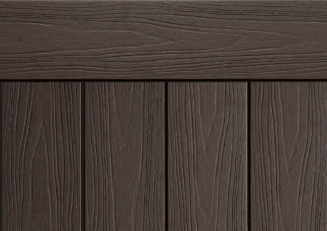 Flame Fighter - Deep Walnut Decking sample