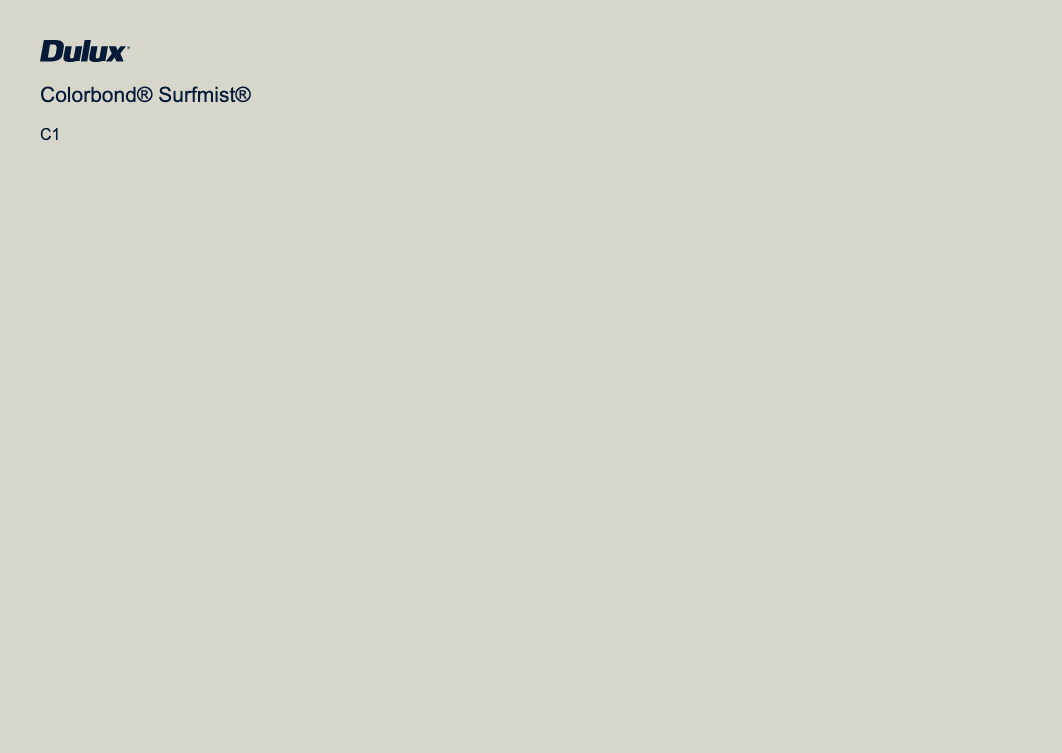 Colorbond Surfmist Paint sample