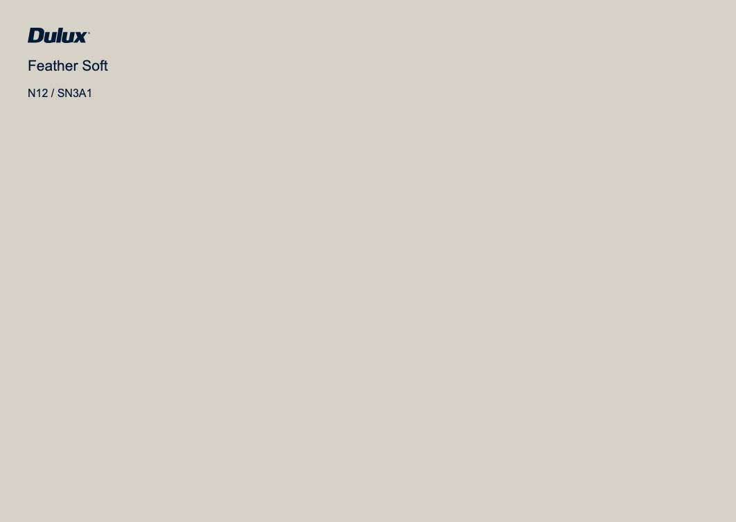 Dulux Feather Soft Paint sample