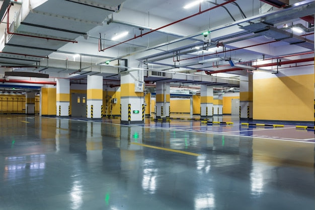 Epoxy-coated concrete flooring sample
