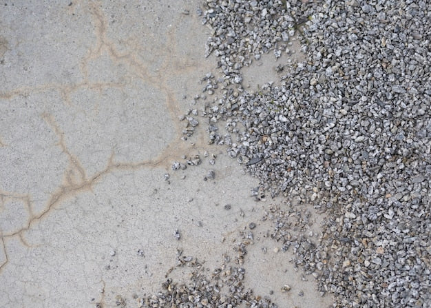 Exposed aggregate concrete flooring sample