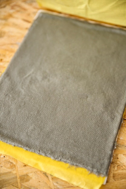 Fibre-reinforced concrete flooring sample