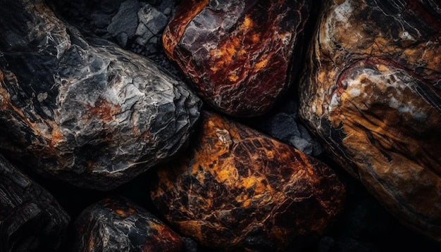 Flamed stone sample