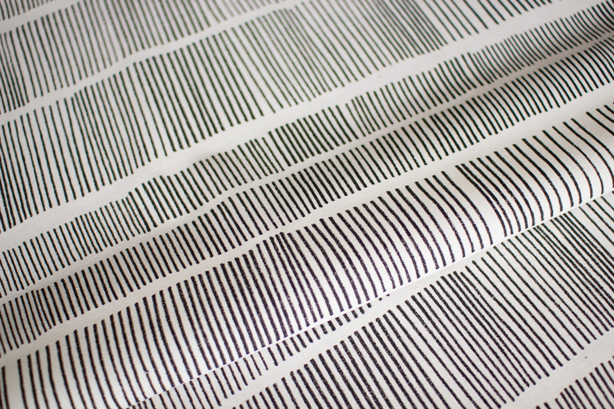 Sticks in Black on Eco Cotton Hemp Curtain and blind sample