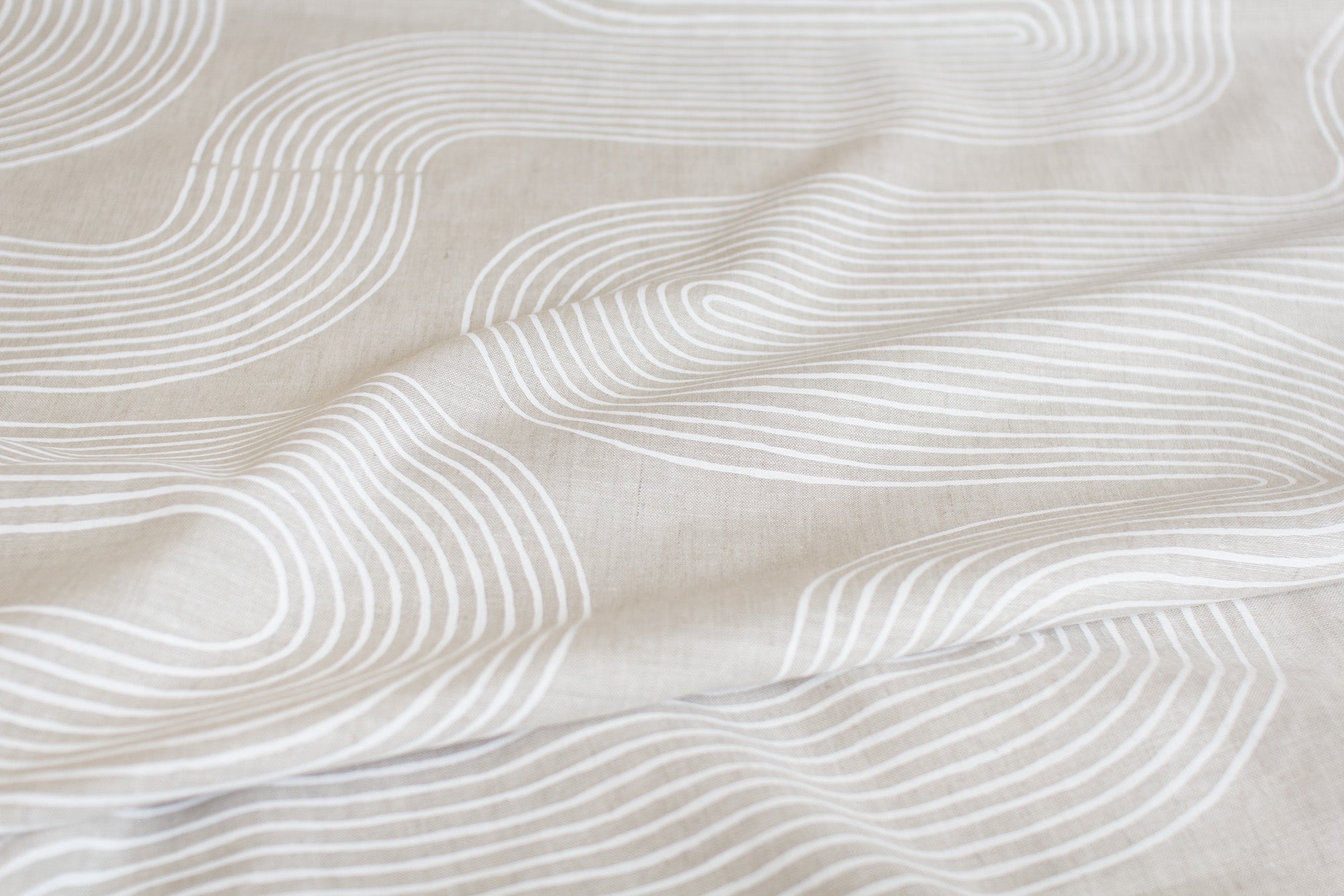 Riverbend in Snow Curtain and blind sample