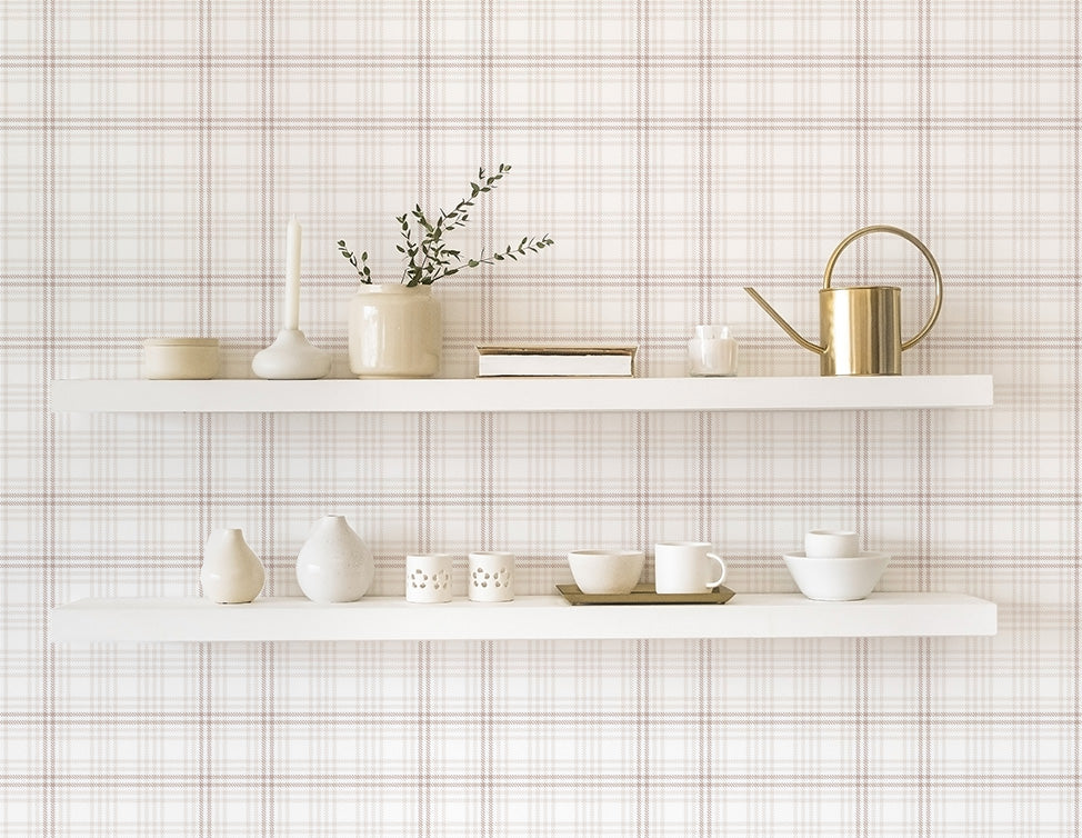 Lines of Tartan Beige