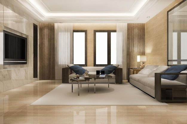 Living room tile sample