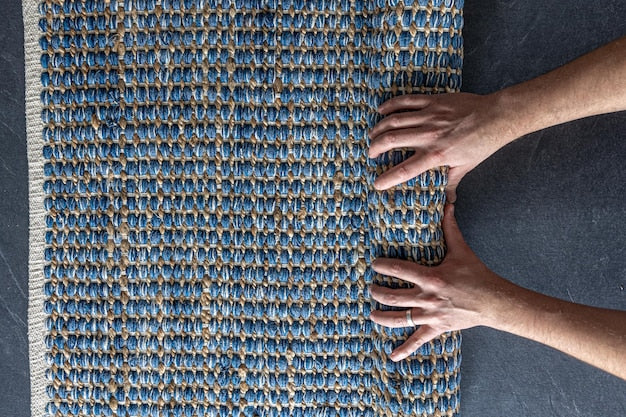 Recycled rug sample