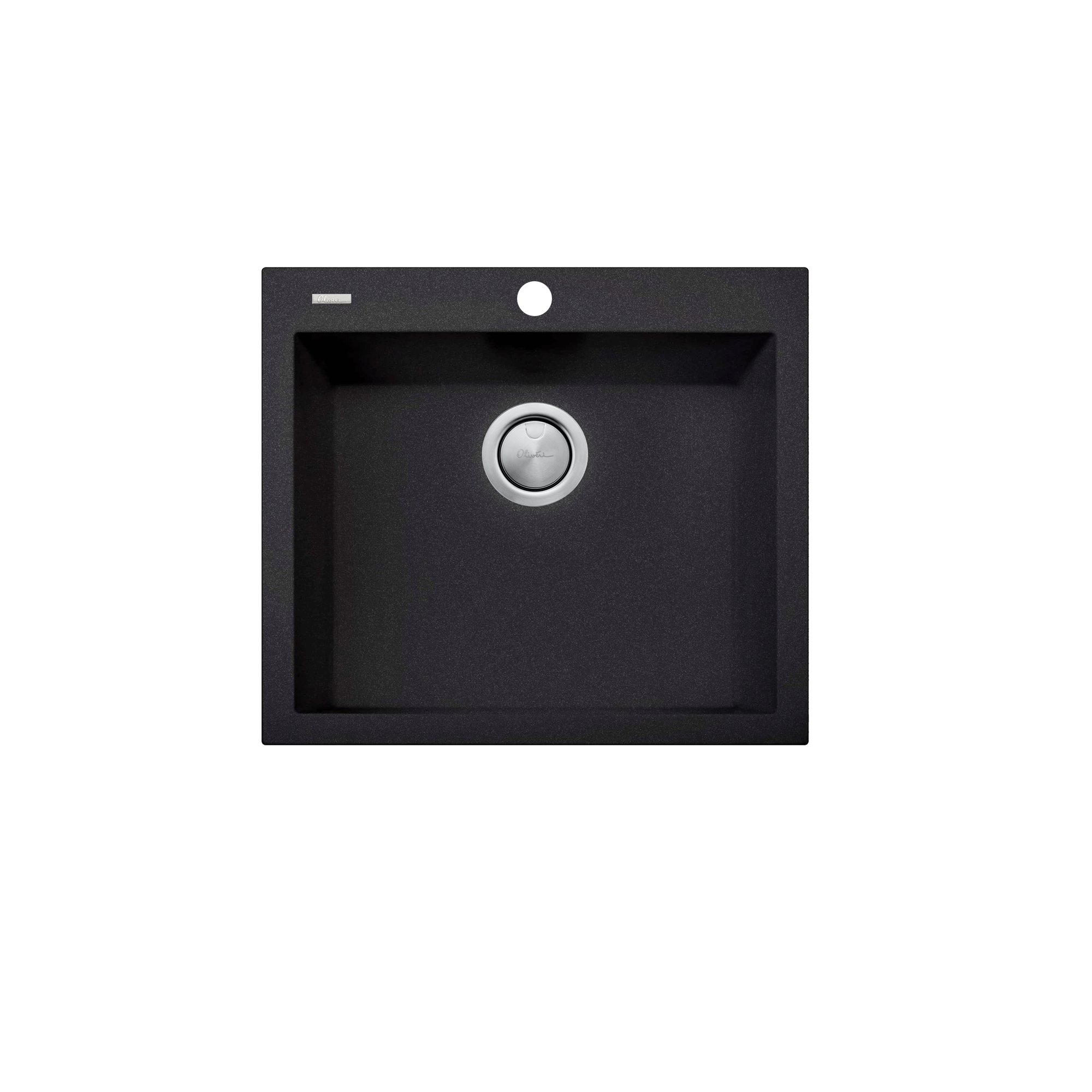 Santorini Black Grande Bowl Topmount Sink