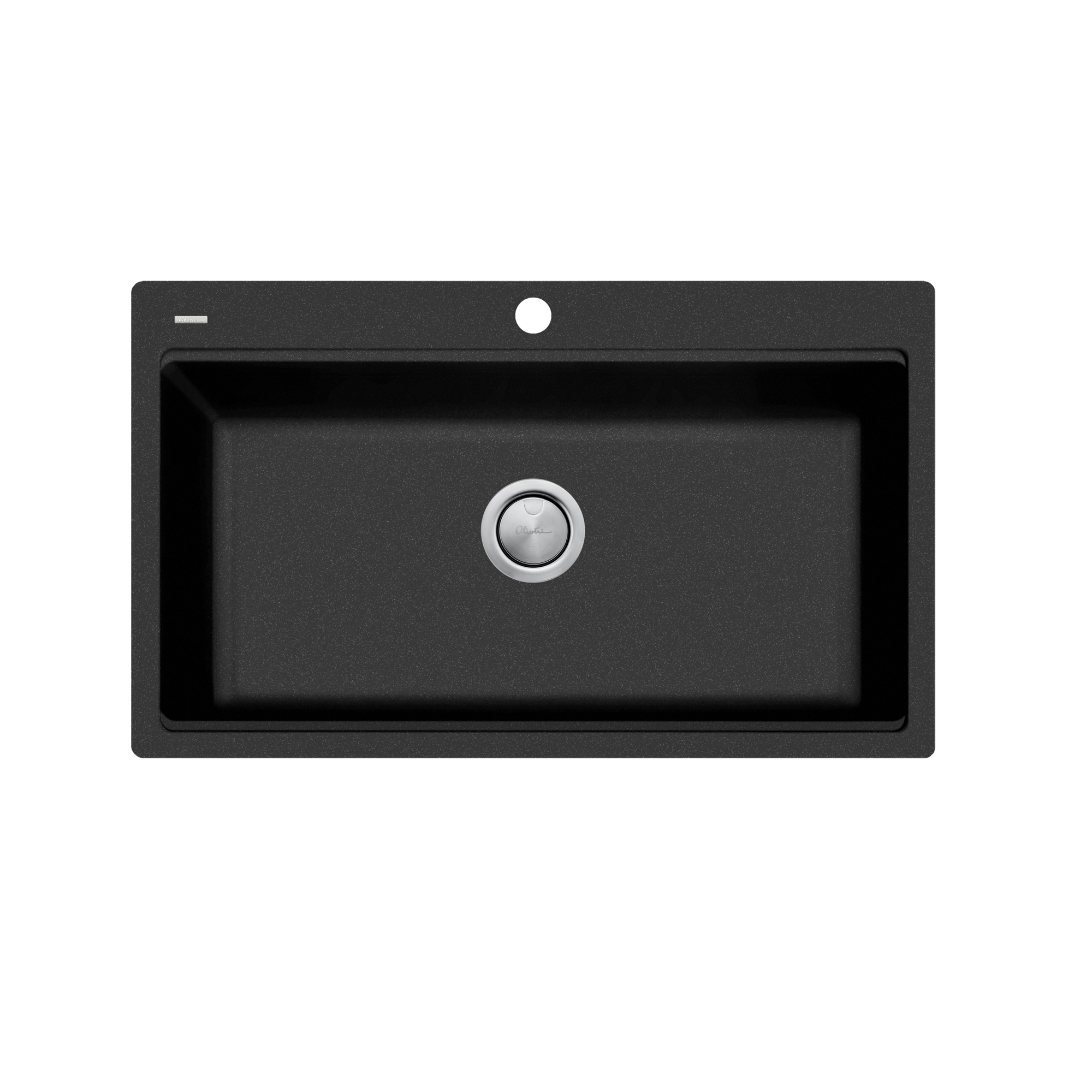 Santorini Black Topmount Workstation Sink