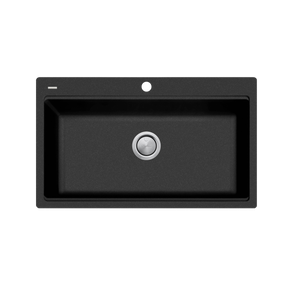 Santorini Black Topmount Workstation Sink