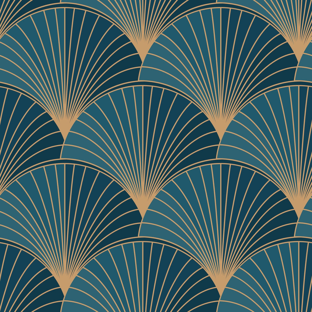Teal Deco Fans