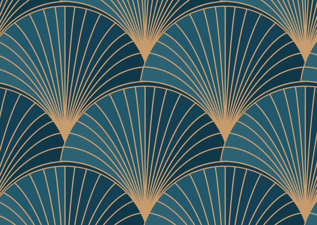 Teal Deco Fans