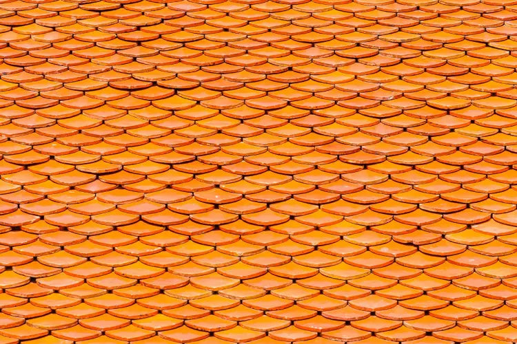 Terracotta tile roofing sample