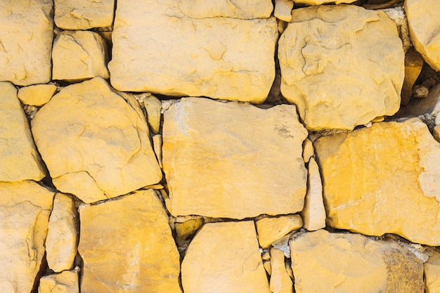 Yellow stone veneer sample