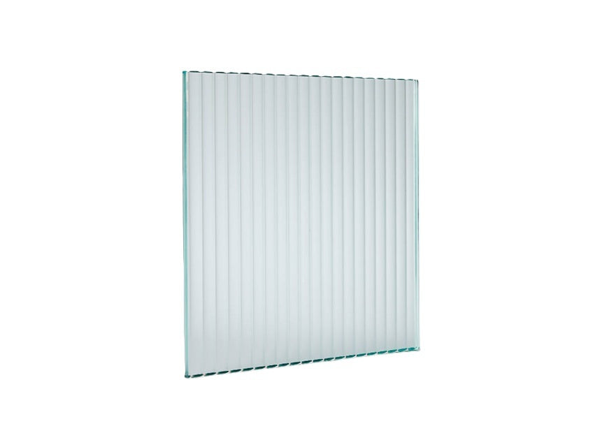 Narrow Reeded Clear Float 6mm Glass sample